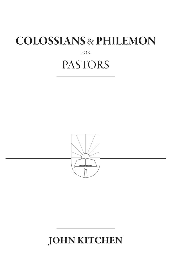 Cover of Colossians and Philemon for Pastors